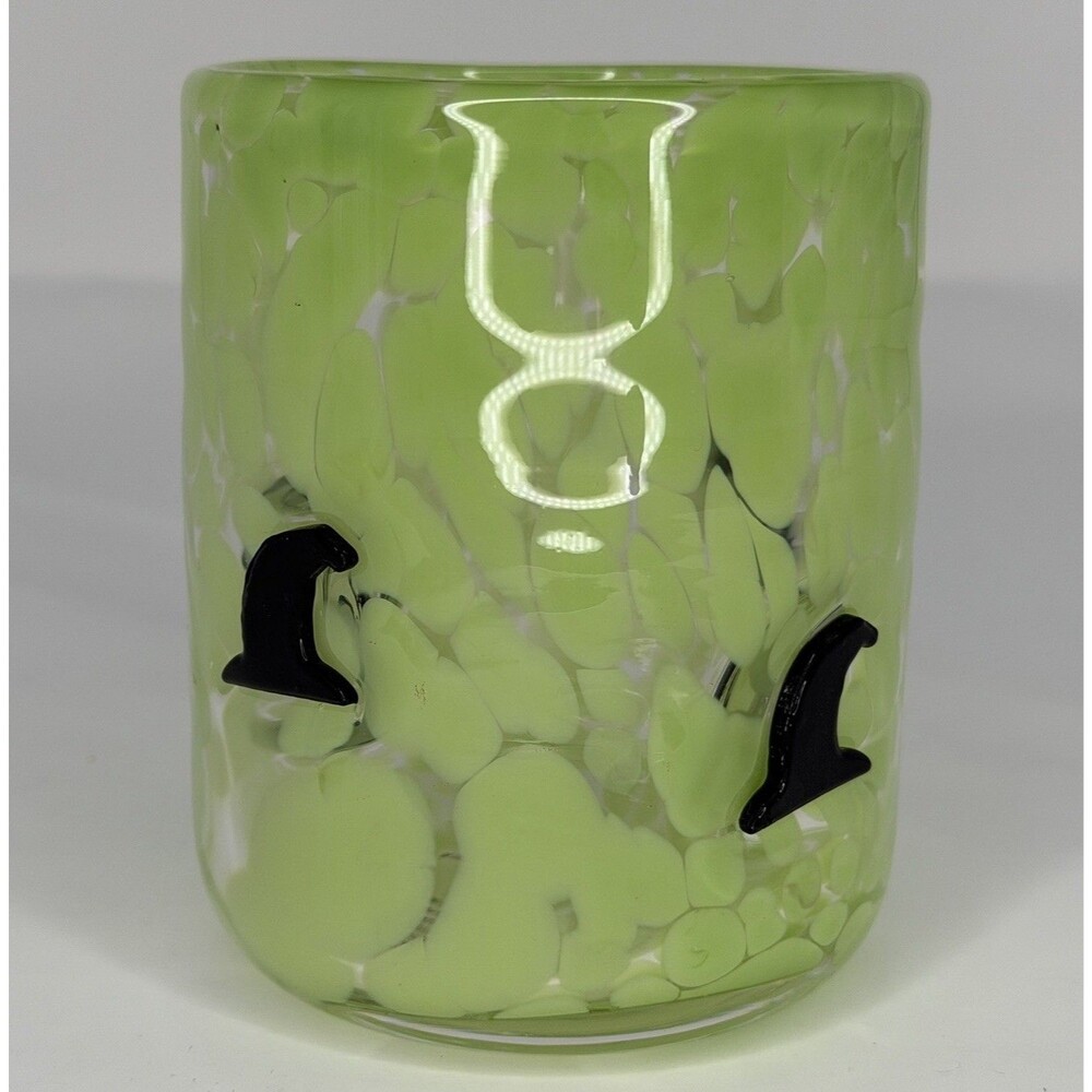 Anthropologie Halloween Juice Green Black Witch Murano Mystic Icon Tumbler 17oz